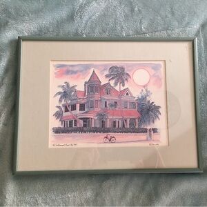 Framed print of the Southernmost House in Key West by R. E. Kennedy